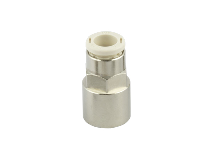 Automatic fittings in unleaded brass Series F-E PLUS, tubes from ø 4 to 10 mm, threads from M5 to 1/2”