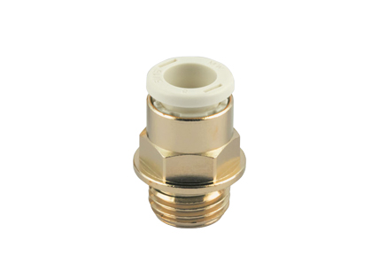 Automatic fittings in unleaded brass Series F-NSF PLUS, tubes from ø 4 to 10 mm, threads from M5 to 1/2”