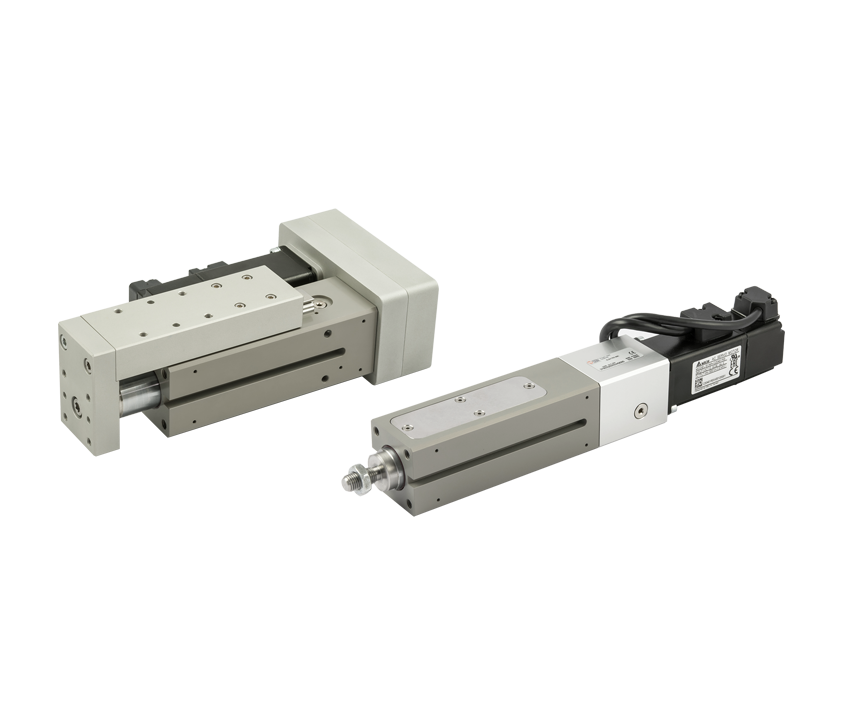 Elektrisk slæde Serie Elektro CS og elektrisk kompaktcylinder Serie Elektro SSC med slaglængder op til 200 mm.